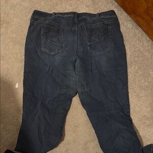 Lane Bryant Dark Blue Denim Jeans with Studded Pockets